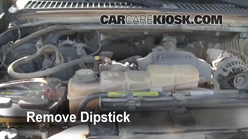 2002 Ford F-250 Super Duty Lariat 7.3L V8 Turbo Diesel Extended Cab Pickup (4 Door) Oil Check Oil Level